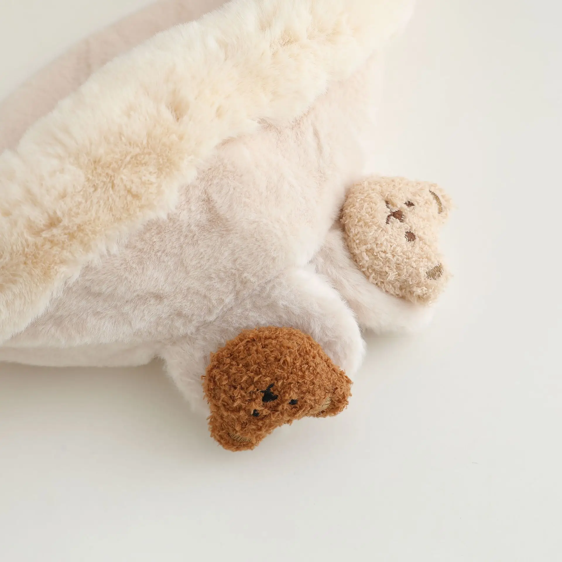 Winter-Baby-Plüsch-Mütze-Schal-Set, Cartoon-Bär-Beanie, warmes Samt-Kinderhalsband, 6-24 Monate, Ohrenschutz, Pullover-Mütze – Detail 4