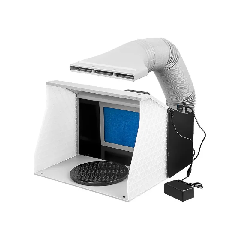 

Model painting and coloring worktable turntable extractor and exhaust fan