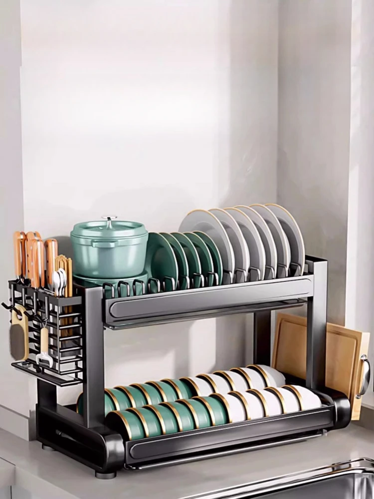 

Kitchen Storage Rack Dish Storage Rack Multi-layer Cupboard Drain Rack Kitchen Organizer Dish Drying Dish