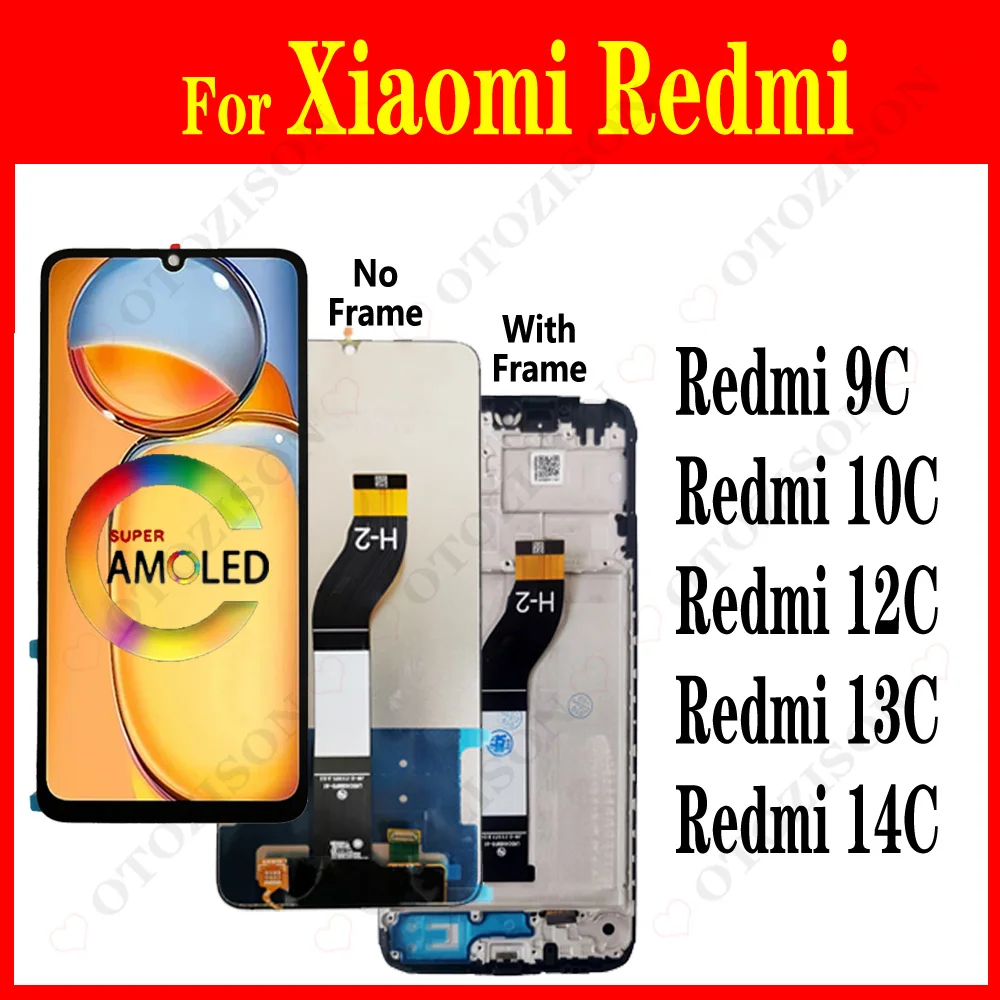 مراجعات وتحليل لشاشة LCD مع إطار لجهاز Xiaomi Redmi 14C 13C 12C 10C 9C نموذج pm6790bb1