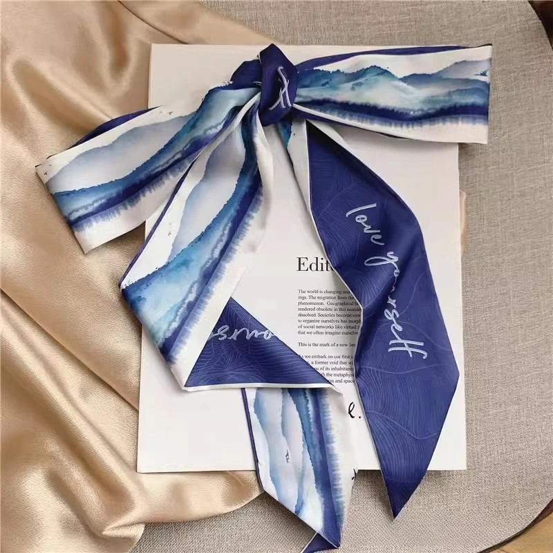 

Шелковый шарф в китайском стиле в стиле ретро, модный аксессуар для волос для женщин, длинный шарф в стиле бандана, верхний выбор для подарков на день рождения