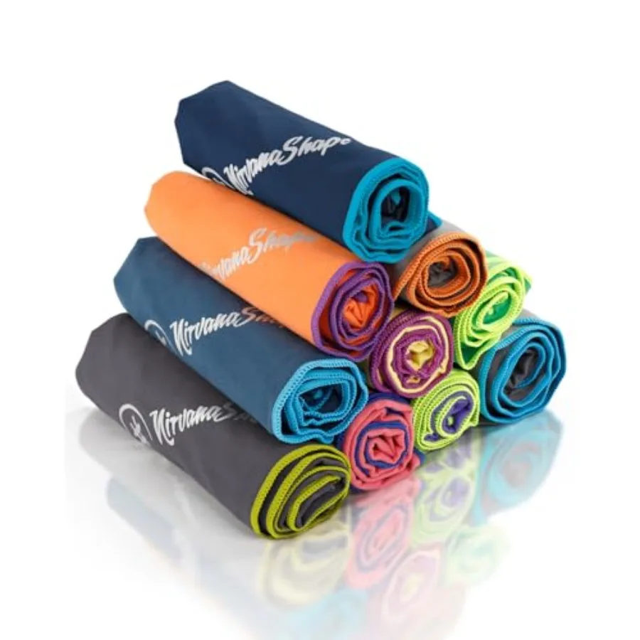 Serviette en microfibre NirvanaShape, séchage rapide, légère, absorbante, serviette de sport/serviette de bain de voyage, idéale pour