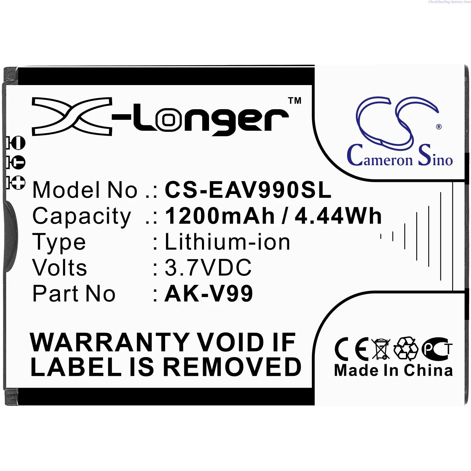 1200mAh Mobile, SmartPhone Battery AK-V99 for Emporia Select, V99