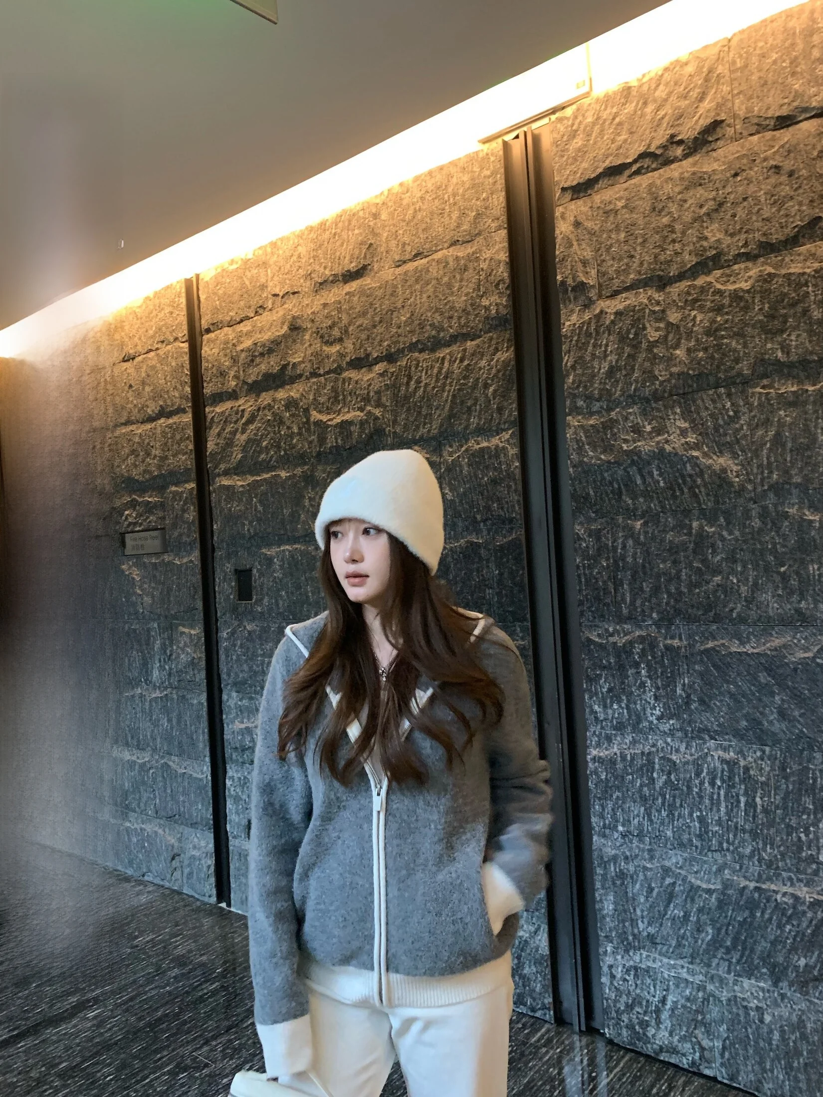 

Ethereal Lamb Velvet Feel Woolen Hooded Jaet Casual High-End Autumn Winter Women's Zipper Closure Open Cardigan Sle