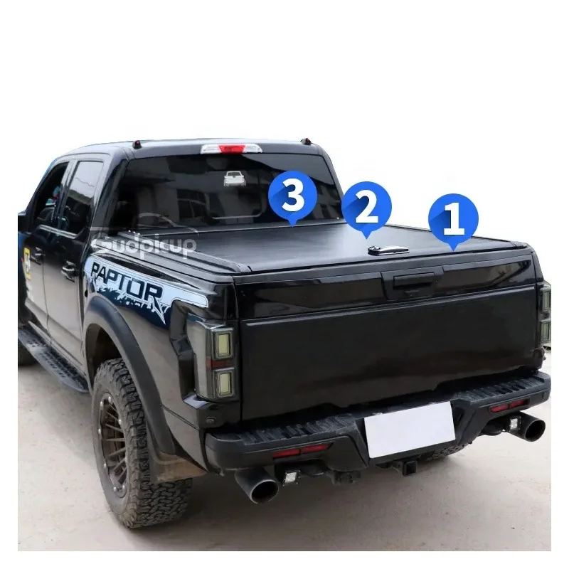 pickup accessories high quality pickup retractable truck bed covers f150 tonneau cover for Ford Ranger t6 t7 t8