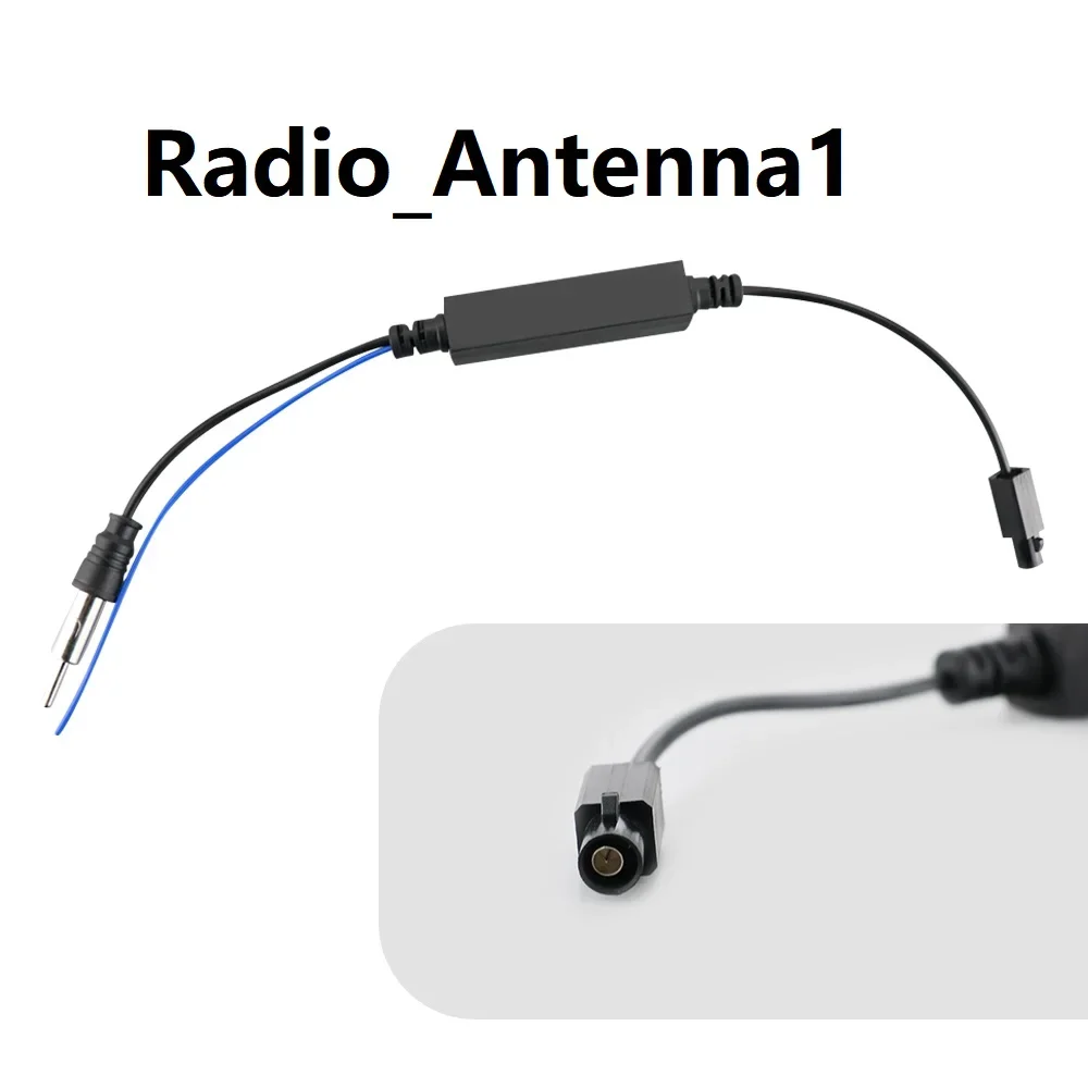 Single Head or Dual-ended FAKRA RF Radio Antenna Adapter Converter Cable with Amplifier for Audi VW Benz Car Multimedia Player