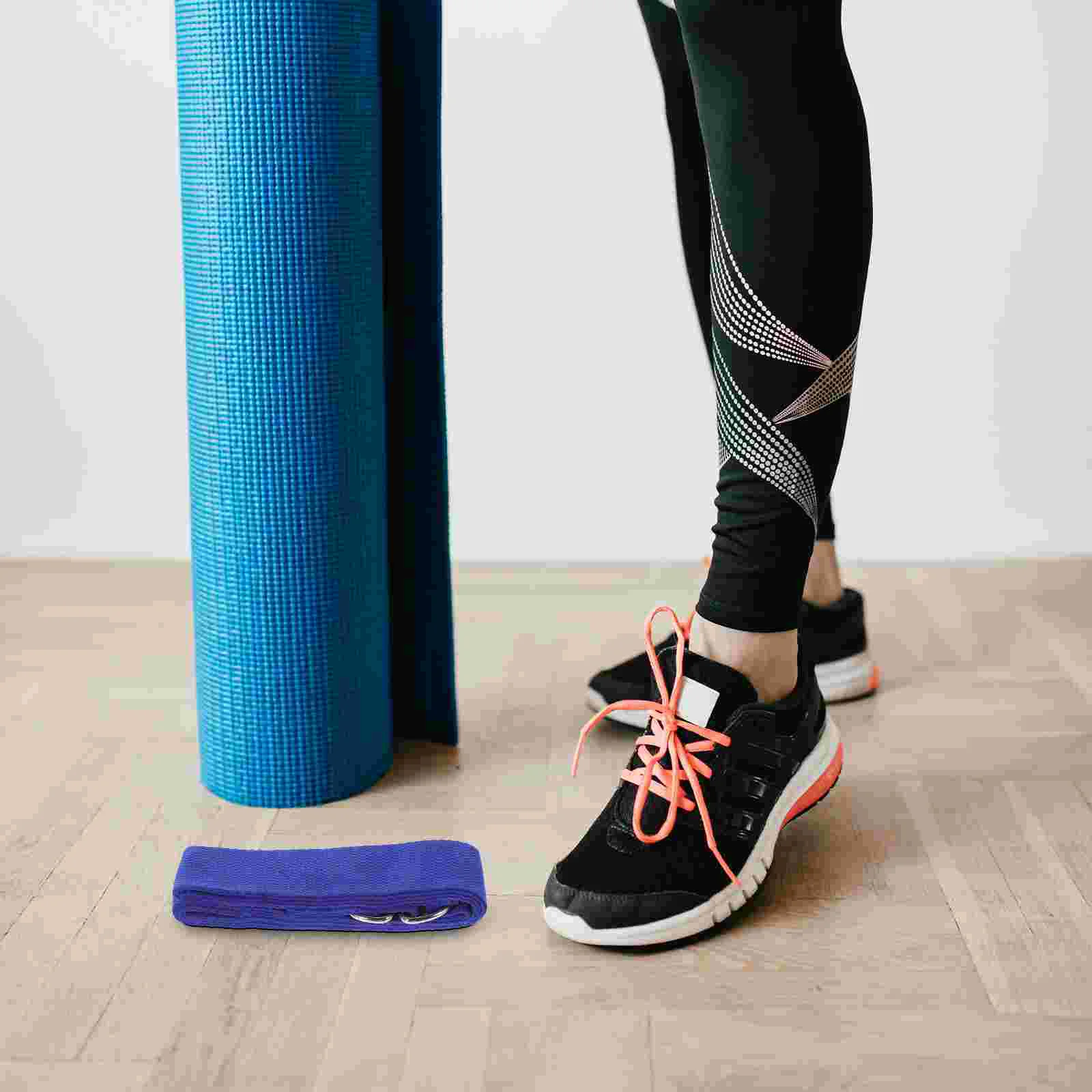 5 pçs cinta de cinto de yoga não elástico faixa elástica para pilates exercício fitness webbing material estável leve