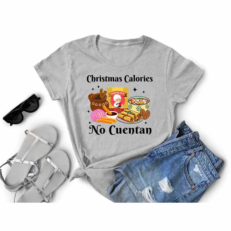 Christmas Season Calories Heat DTF Transfer Stikcer T Shirts Snacks Iron On Print Patch Clothing DIY Appliqued