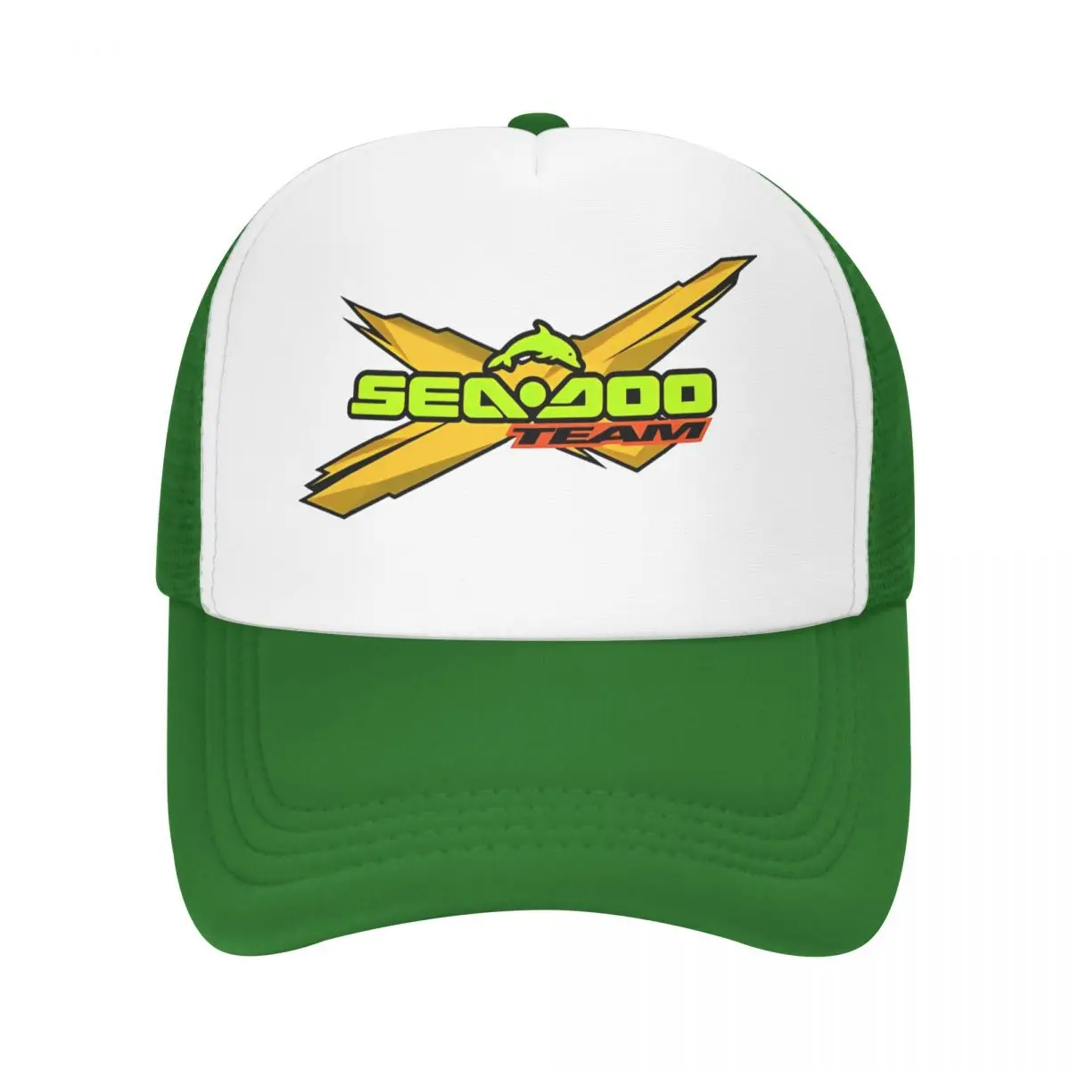 Seadoo Jetski Mesh Baseball Cap Unisex Hip-Hop Trucker Worker Cap Hat Adjustable Polyester Sports Cap Summer Trucker Hats