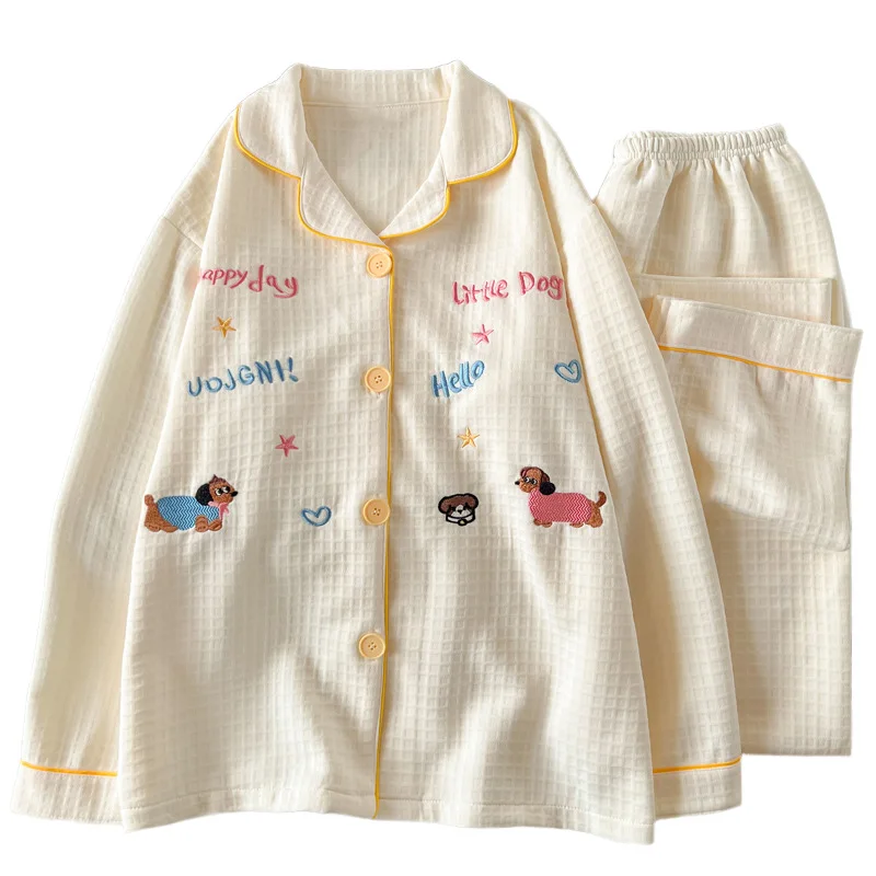 طقم بيجامة نسائي من PJs بيجامة شتوية دافئة ملابس منزلية عصرية طقم بيجاما لطيف وناعم بيجامة مغلفة