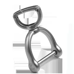 Stainless Steel Rotation Buckles Titanium Alloy D Bow Staples Shackle Key Ring Keychain Hook Carabiner Outdoor Bracelet Buckle