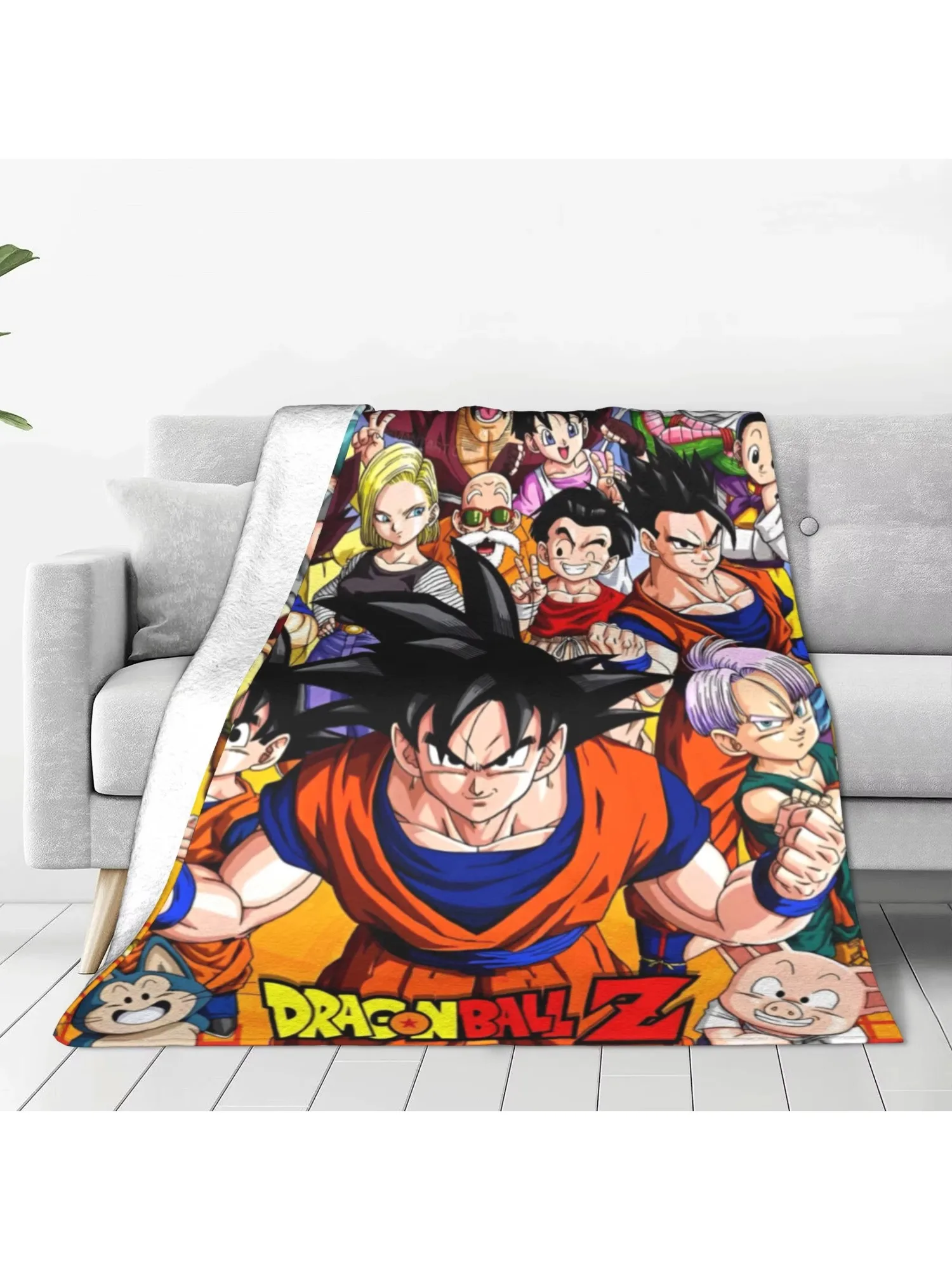 Koc Dragon Ball Anime Goku Wzór Miękki Koc Narzuta na Łóżko do Sypialni Kołdra Klimatyzacja Personalizowana Ciepła Narzuta na Łóżko — 2