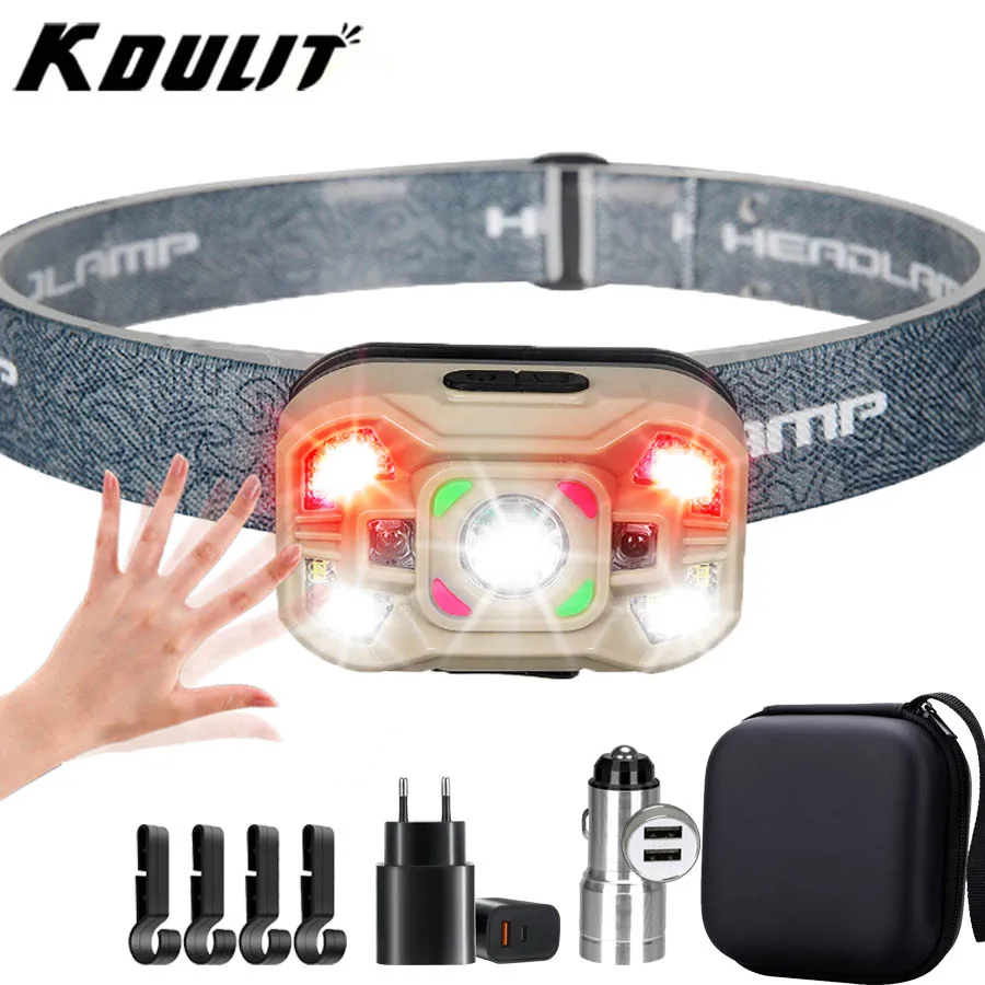 

Powerful COB LED Induction Headlamp USB Rechargeable Long battery life lamp Outdoor Waterproof Camping Fishing Head Flashlight