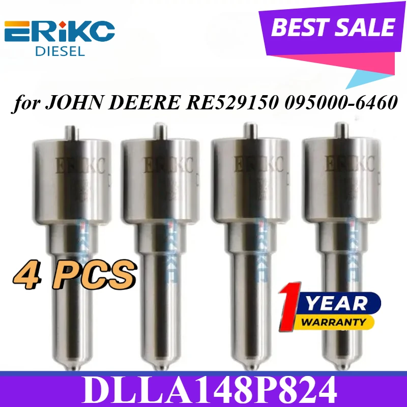 

4PC DLLA133P888 Diesel Injector Nozzle DLLA 133P 888 Engine Sprayer DLLA 133 P 888 for JOHN DEERE RE529150 095000-6460