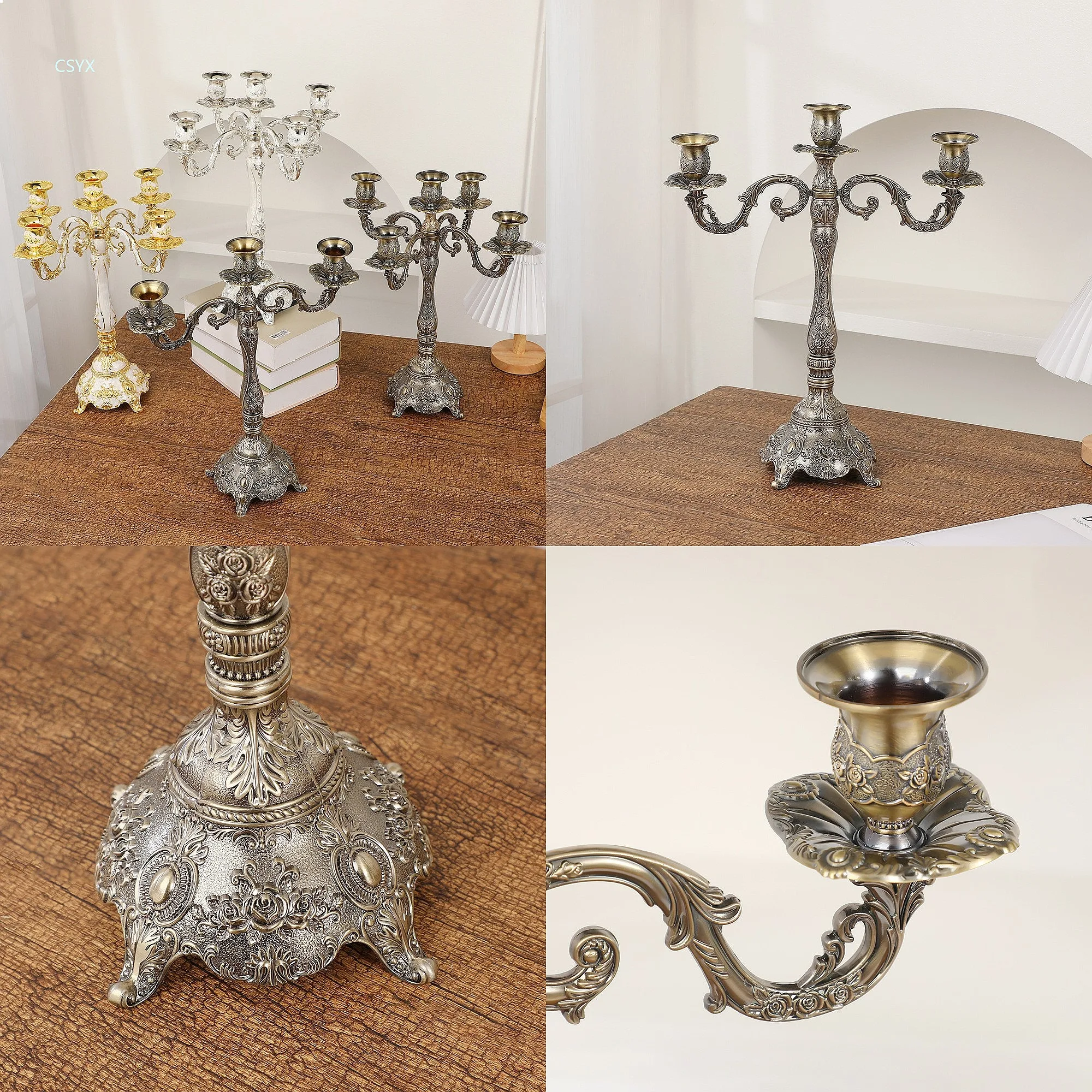 European Elegant Metal Candle Holder Zinc Alloy Fashion Personality High Appearance Candle Vessel Business Gift