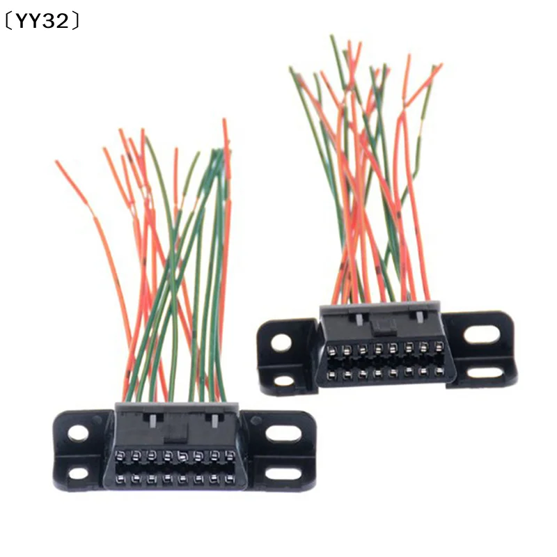 

16 Pin Car Computer Detection Universal Connector Main Line Cable Female Extension Connector Obd 2 Adapter Cable〔YY32〕