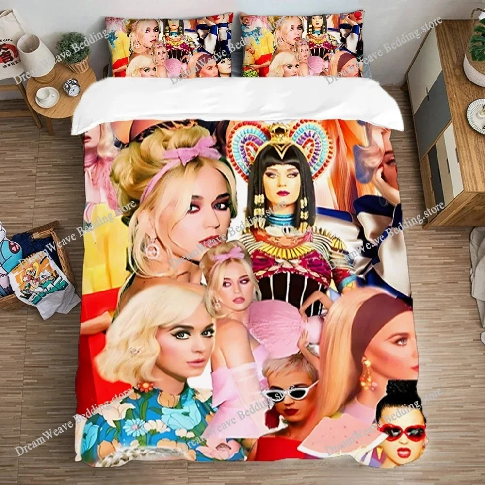 Singer Katy Perry Bedding Set Duvet Cover 3d Bedding Fashion Design Decoration King Duvet Cover Set Double Bed Set Bedding Sets