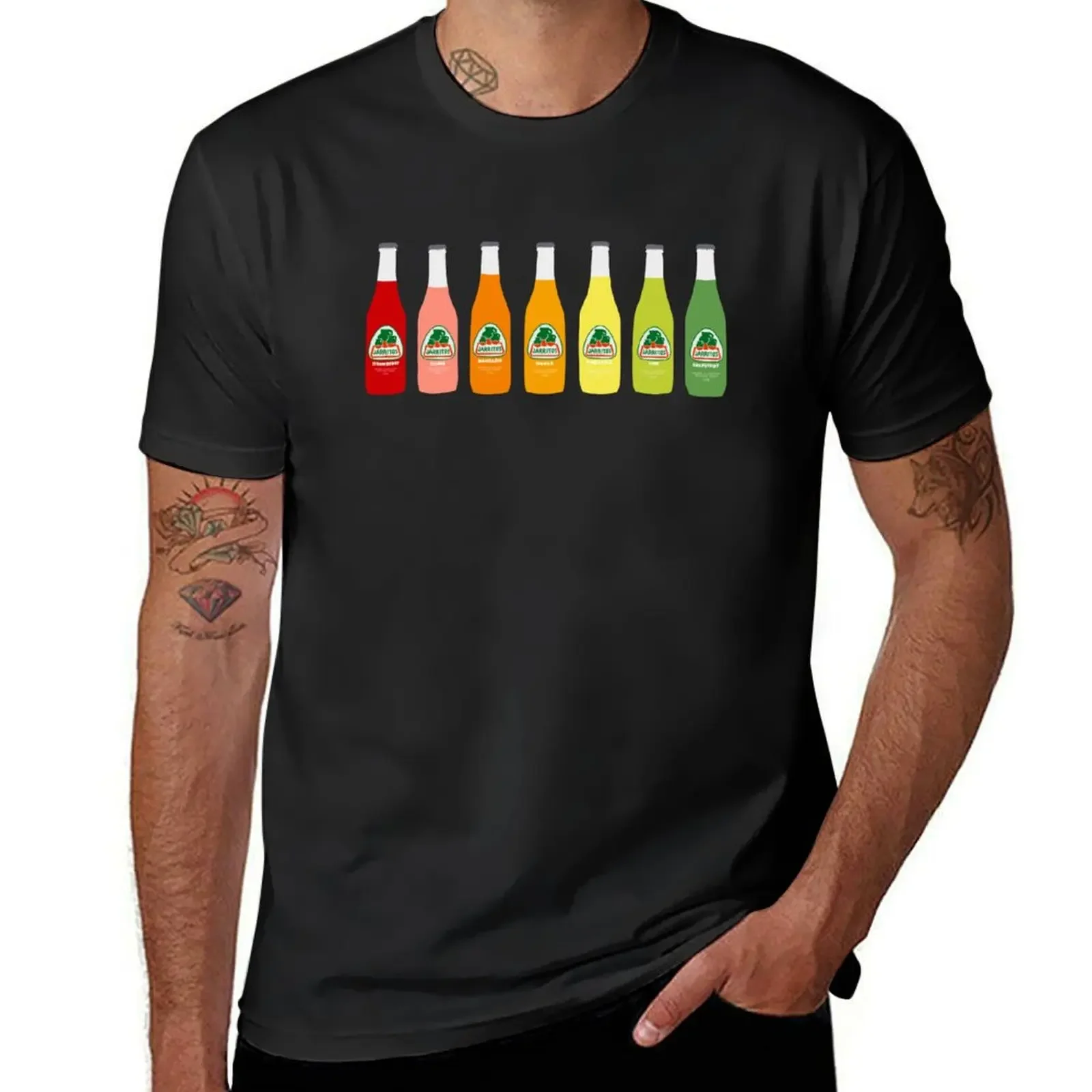 

Jarritos Bottles Digital Art T-Shirt blue archive custom t shirt fashion shirts black t-shirts for men