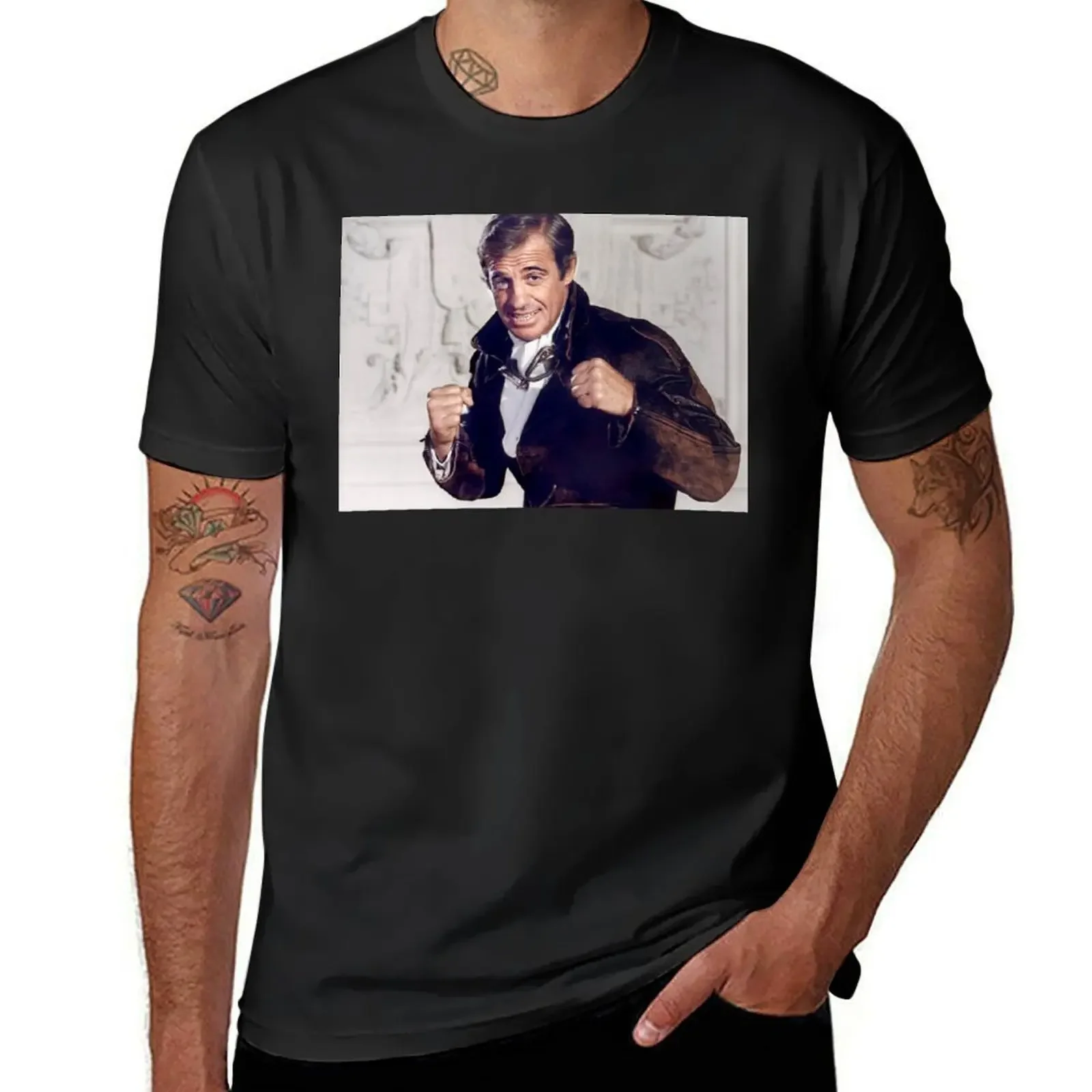 Jean Paul Belmondo T-Shirt cotton graphic tees Aesthetic clothing black t-shirts for men