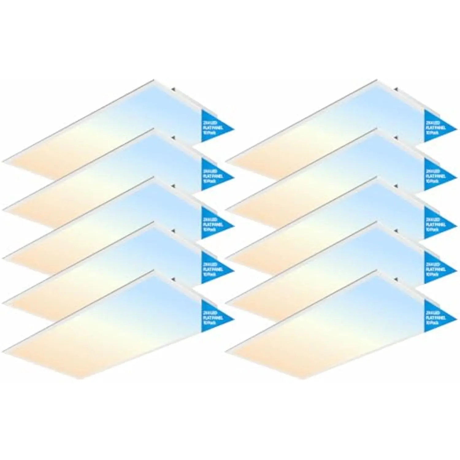 

2x4 FT LED Light Flat Panel, 40-72W, 5 CCT 3K | 3.5K | 4K | 5K | 6.5K, Dimmable Recessed Drop Ceiling Lights, 3750/5000/6250/75