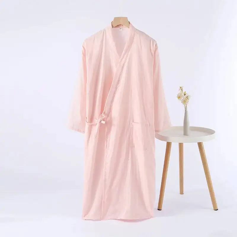 Couple Kimono Robes For Men Women Homewear Loose Large Size Spring And Summer Thin Bathrobe Sweat Clothes
