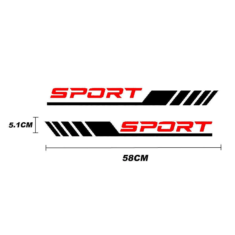 1Pair Car Door Side Sport Stickers Waterproof Self-adhesive Vinyl Decals Modified Car Styling Cool Exterior Vehicle Decoration