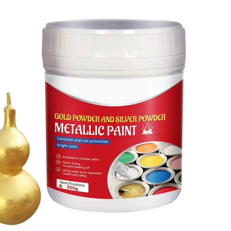 Gold Paint 500ml Gold Paint For Handicrafts Gold Wood Paint Gold Woodcraft Paint Liquid Gold Paint For Art Painting Handicrafts