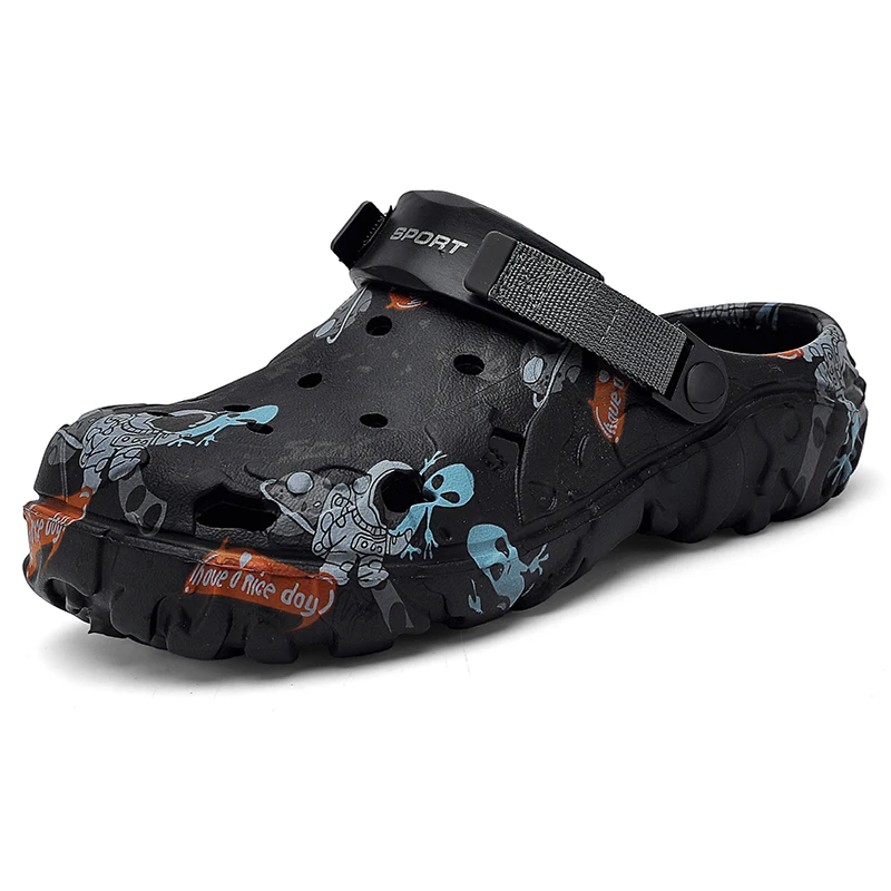 Summer Men's Clogs Rubber Sandals Man Home Garden Shoes Beach Slippers Men Big Size 48 49 50 51 Comfort Soft Bottom Lightweight image 4