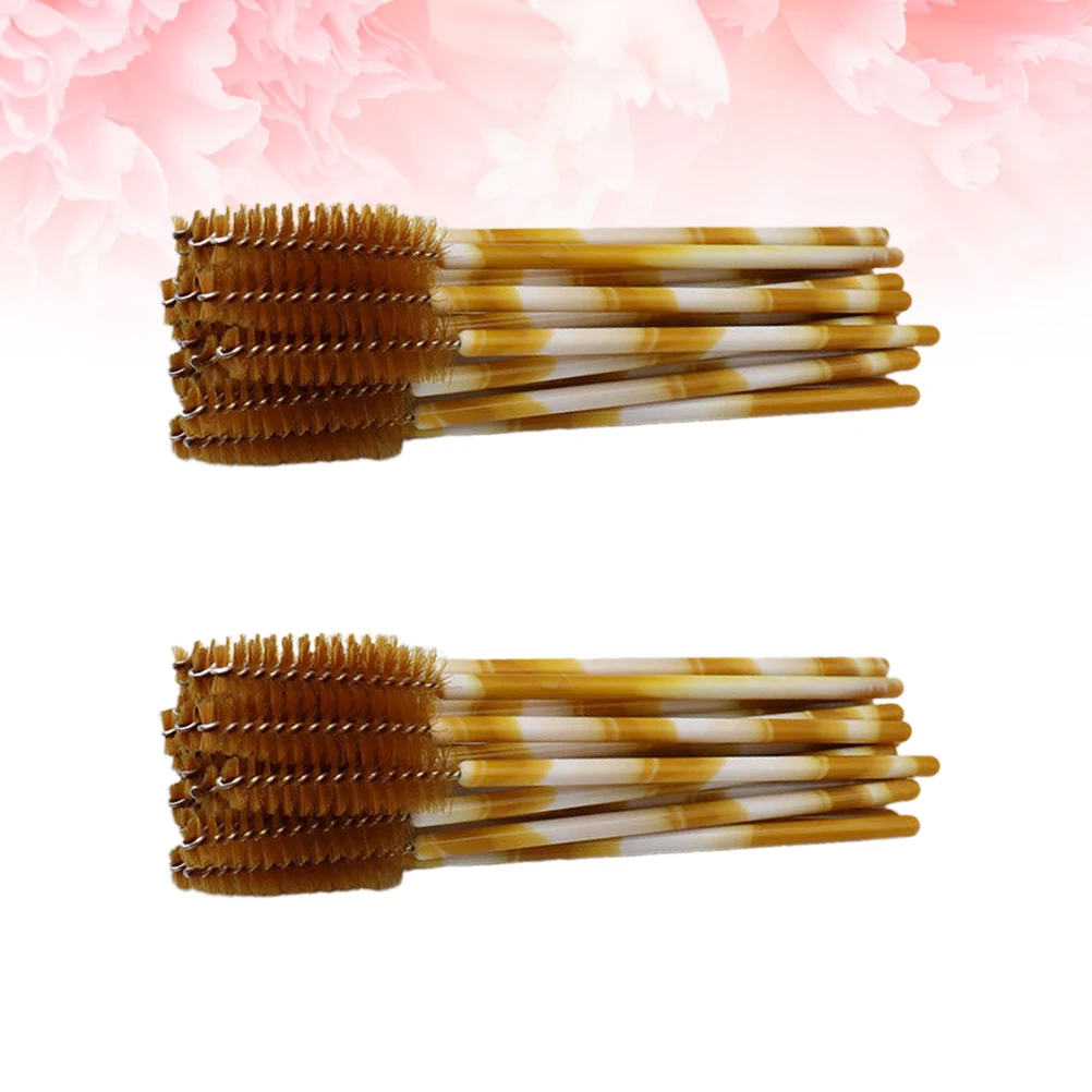 100 Pcs Nylon Eyelash Brush Mascara Application Make up Makeup Applicator Wands