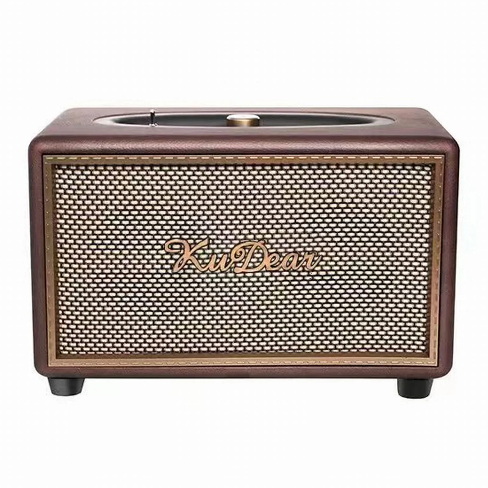 

5000Mah Vintage Speaker - Fast-Charge Wooden Bt Box W/ Wireless Charging Pad | Multi-Device Connectivity & Eq Customization