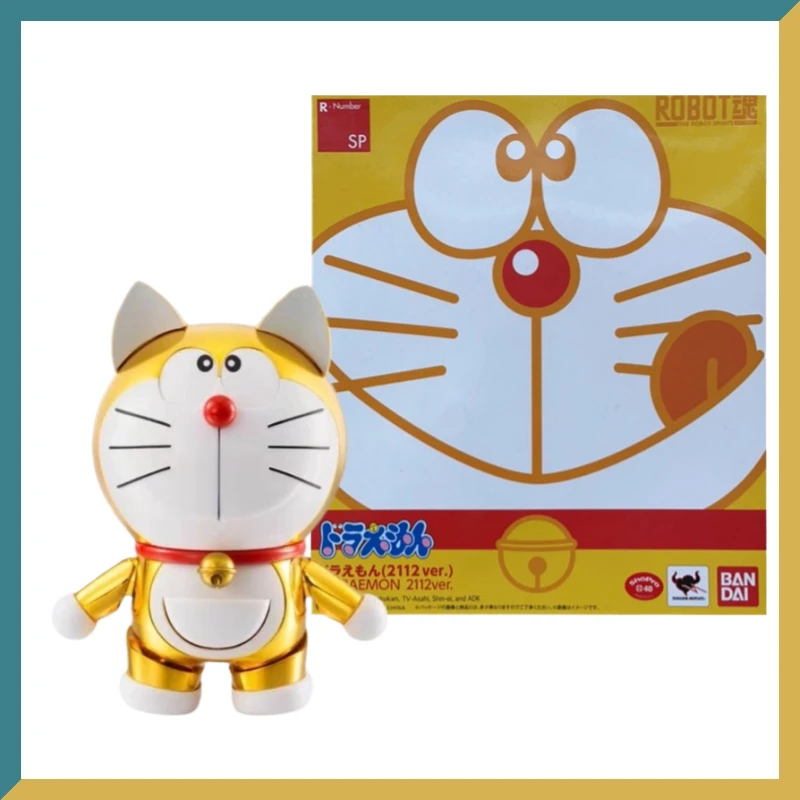 

Bandai ROBOT Soul Limited Edition Doraemon Plated Gold Cat Ver Figures Model Toy Collection Gift