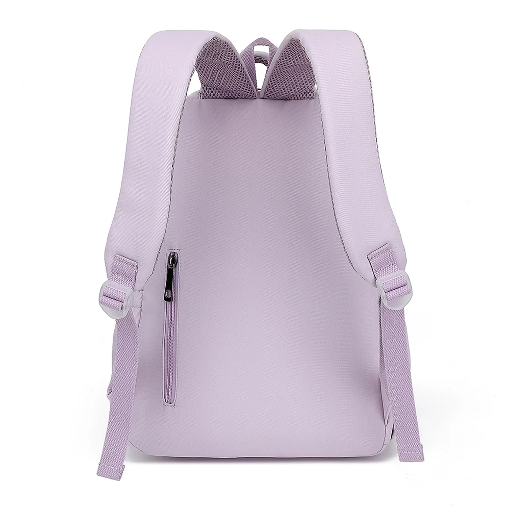 College-Student Rucksack wasserdichte Leinwand solide Bücher Tasche Männer Frauen einfache Reise Rucksäcke Schuljunge Mädchen 16-Zoll-Laptoptaschen – Detail 4