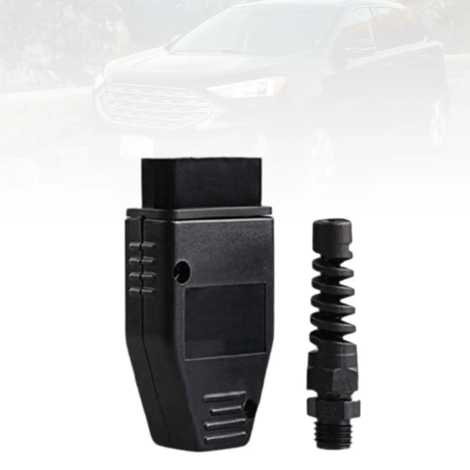 OBDII 16 Pin Female Connector Power Cable Adapter Kit Durable Plastic for Car Diagnostic Device and Accessories