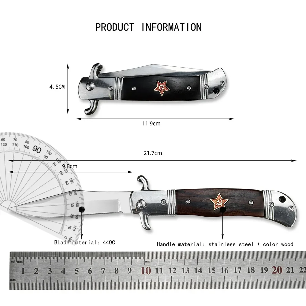 Russian Finka NKVD KGB AU.TO Knife 440C Blade Tactical Survival Edc Outdoor Combat Rescue Hunting Pocket Folding Knives