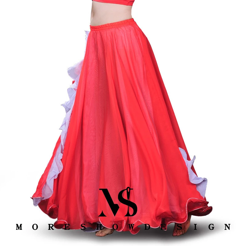 Buikdans Sexy Lange Rok Chiffon Rok voor Vrouwen Zomer Dans Outfit Pak Grote Schommel Prestaties Accessoires Dancewear
