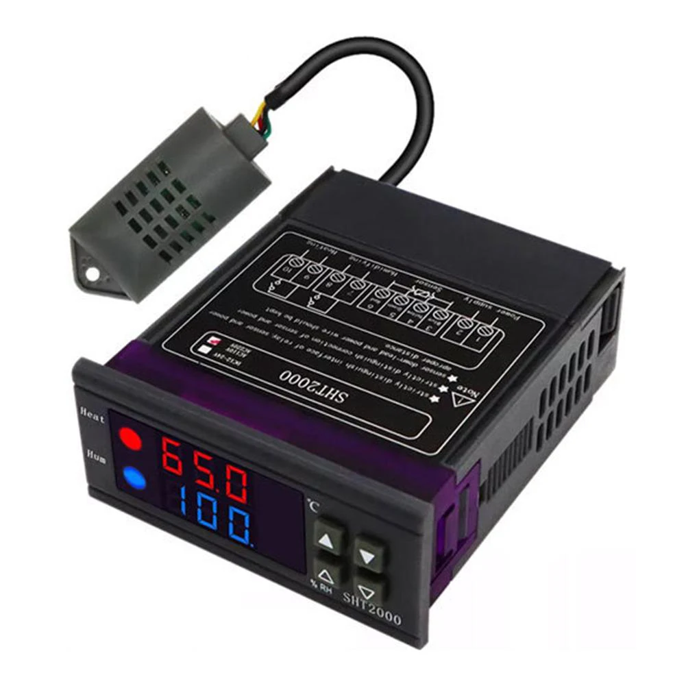 

Регулируемые настройки влажности Цифровой регулятор температуры Удобный для пользователя интерфейс термостата Макс. выходная мощность 10 А