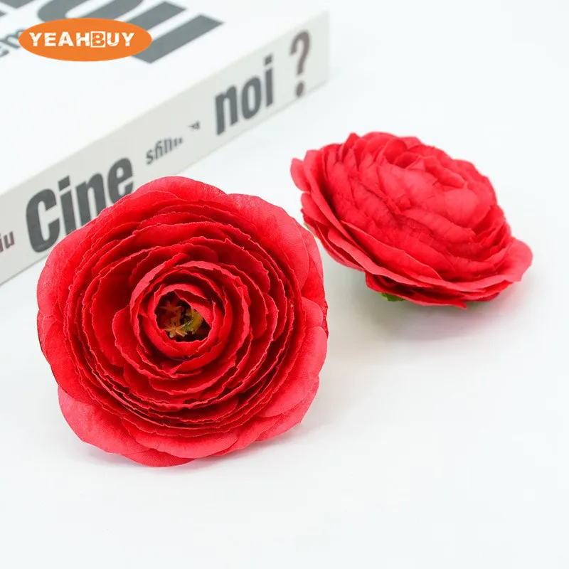 8 farben 8CM vliesstoff Künstliche Pfingstrose Knospe Blume Köpfe Für DIY Hochzeit Bouquet Wand Party Girlande dekorative Kopfbedeckungen – Detail 3