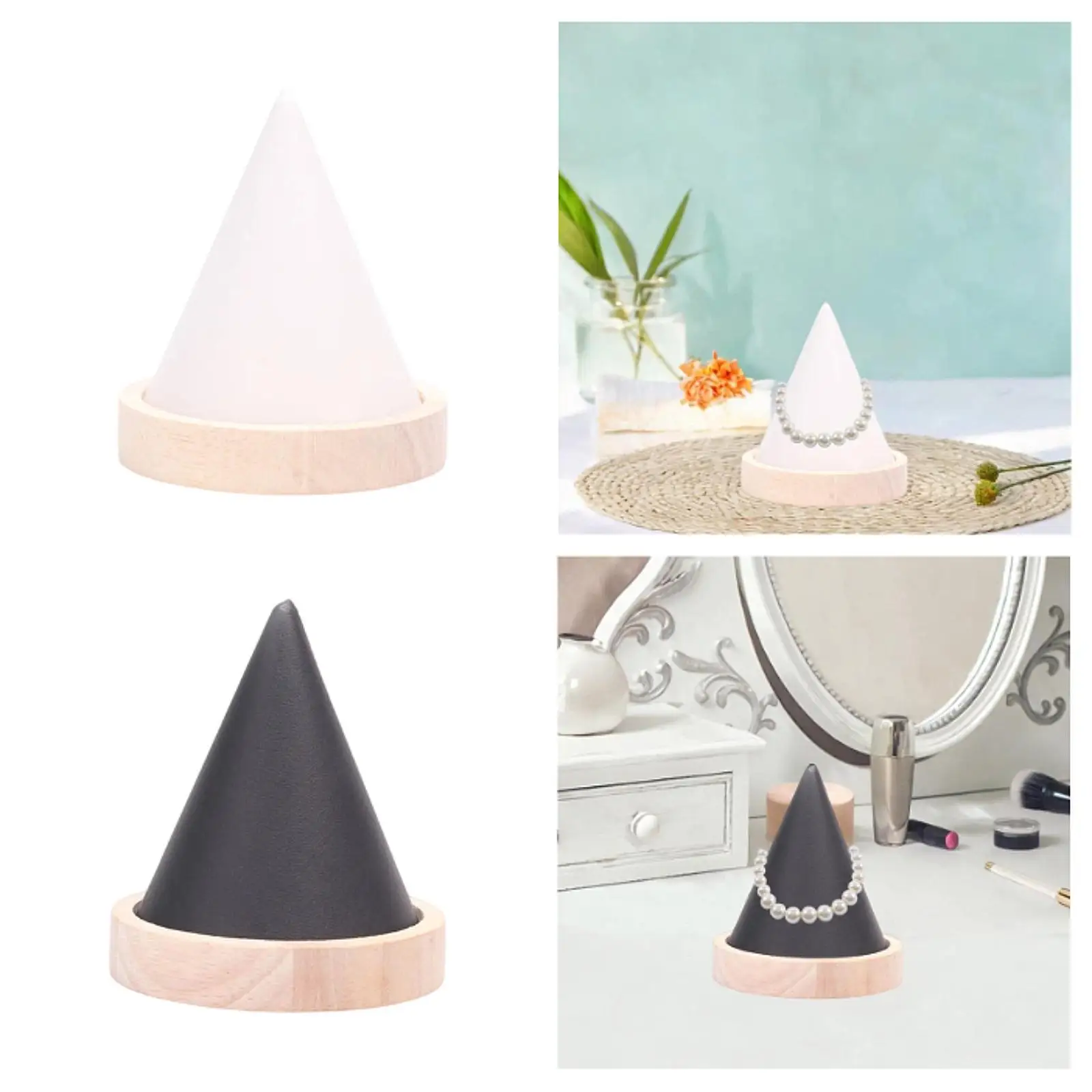 

Держатель для ювелирных изделий, экономия места, помолвка, элегантный деревянный держатель для колец для браслета, брелок, ожерелье, столешница, шкаф