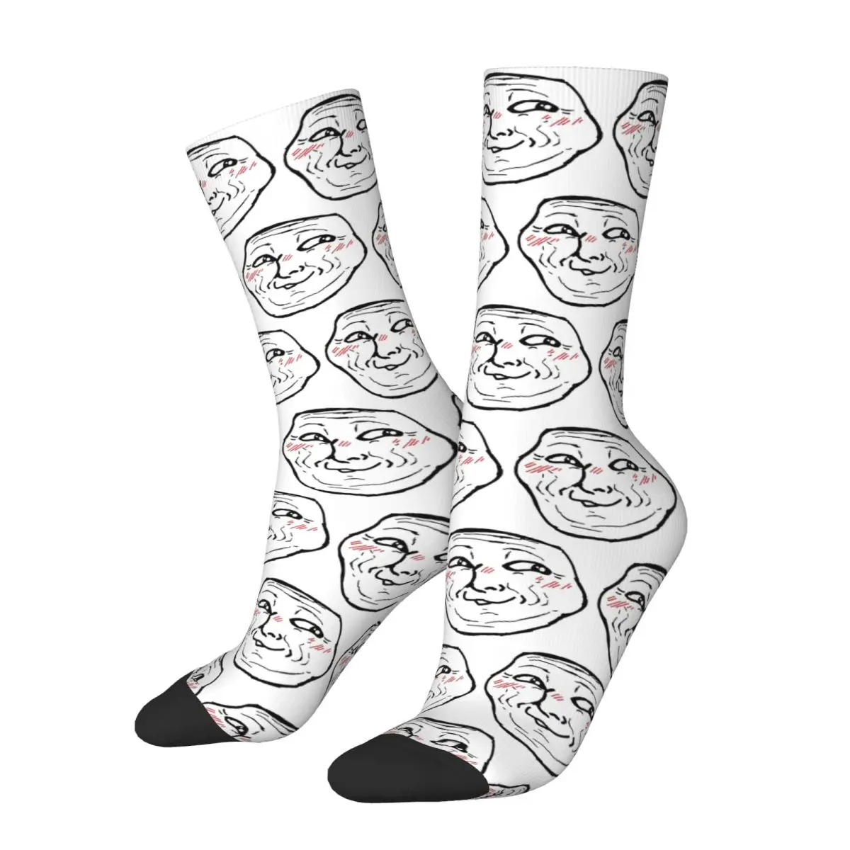 زوجين الجوارب أنيمي Wojak Soyjak مضحك ميمي الوجه جوارب الخريف الترفيه الجوارب المريحة المطبوعة سكيت عدم الانزلاق الجوارب