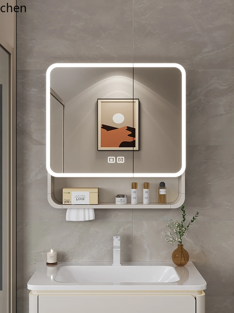 

HXL Arc Bathroom Mirror Cabinet Smart Mirror Box Storage Bathroom Vanity Mirror