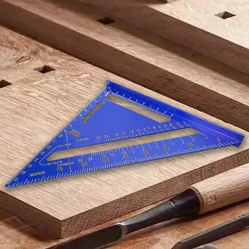 Triangle Ruler Metric Protractor Metal Precision Measuring Tool For Woodworking Carpentry Construction Drafting Architectural
