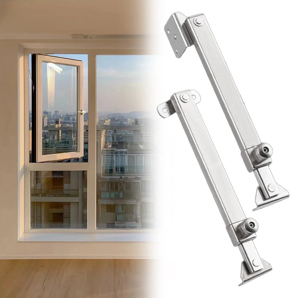 

Newest Casement Window Stopper Stainless Steel Casement Stay Lock Window Accessories Easy Installation Casement Window Latch