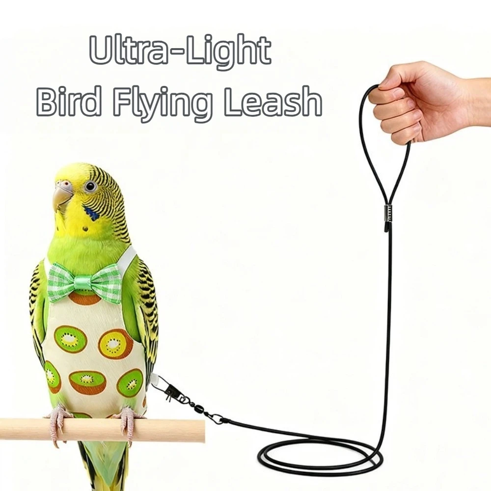 New Colorful Fruit Bird Harness Leash 2m Rope Breathable Parrot Diaper Adjustable Keep Birds Clean Pet Bird Clothes Daily Wear