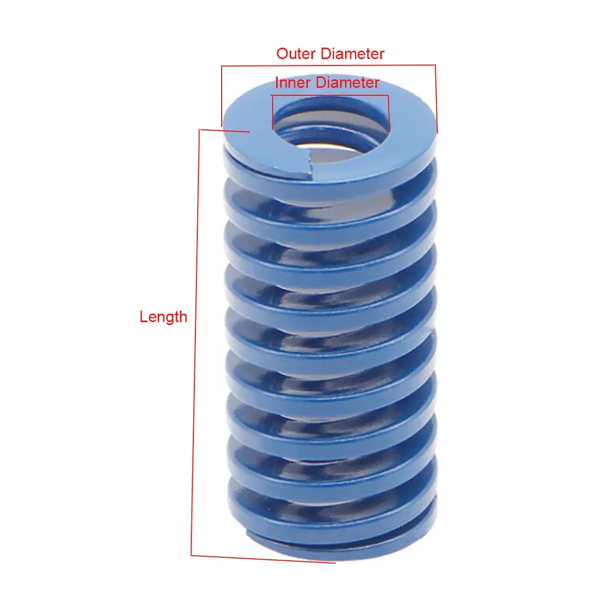 Molle per stampi a carico leggero Molla di compressione blu Diametro esterno 8 10 12 14 16 18 20 22 25 27 30 35 40 50mm Lunghezza 20 - 200mm