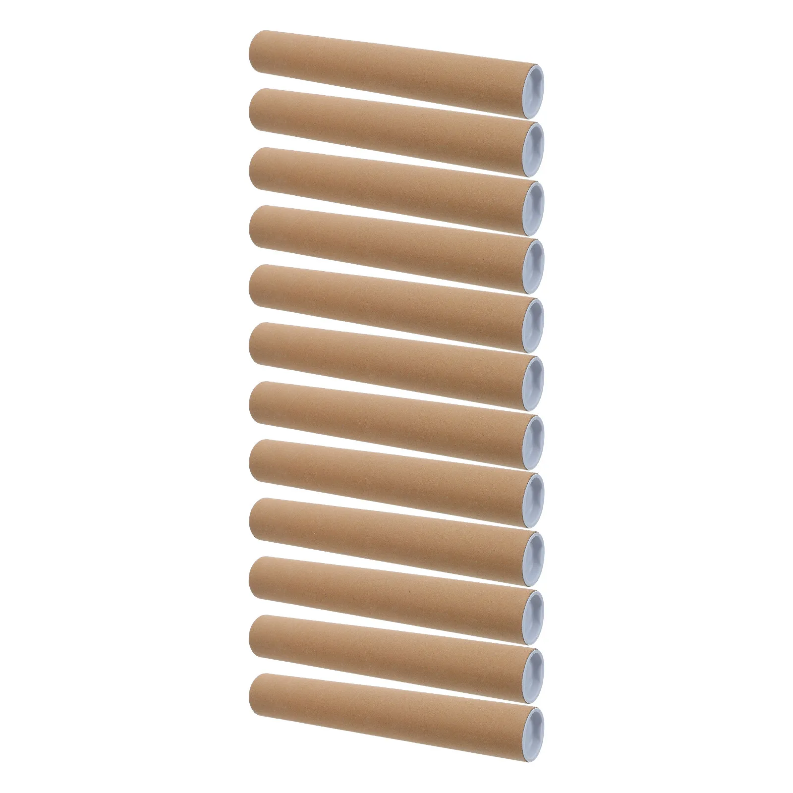 

12Pcs Heavy-Duty Kraft Mailing Tubes Cardboard Poster Storage Tubes with End Caps for Shipping Mailing Tube