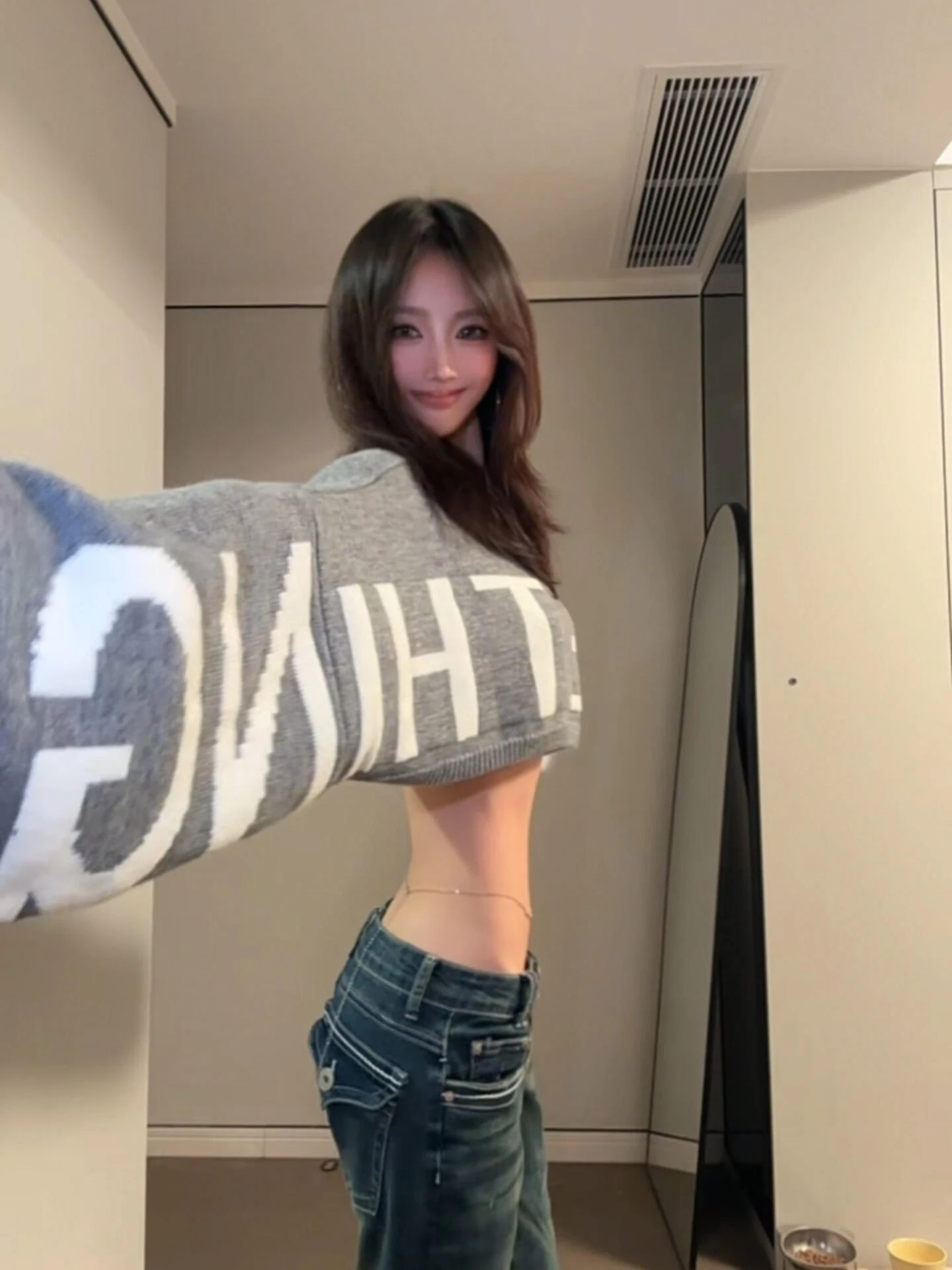 

Корейский вязаный свитер с вышивкой в виде букв, свободного кроя, для женщин, утягивающий, весенняя новинка