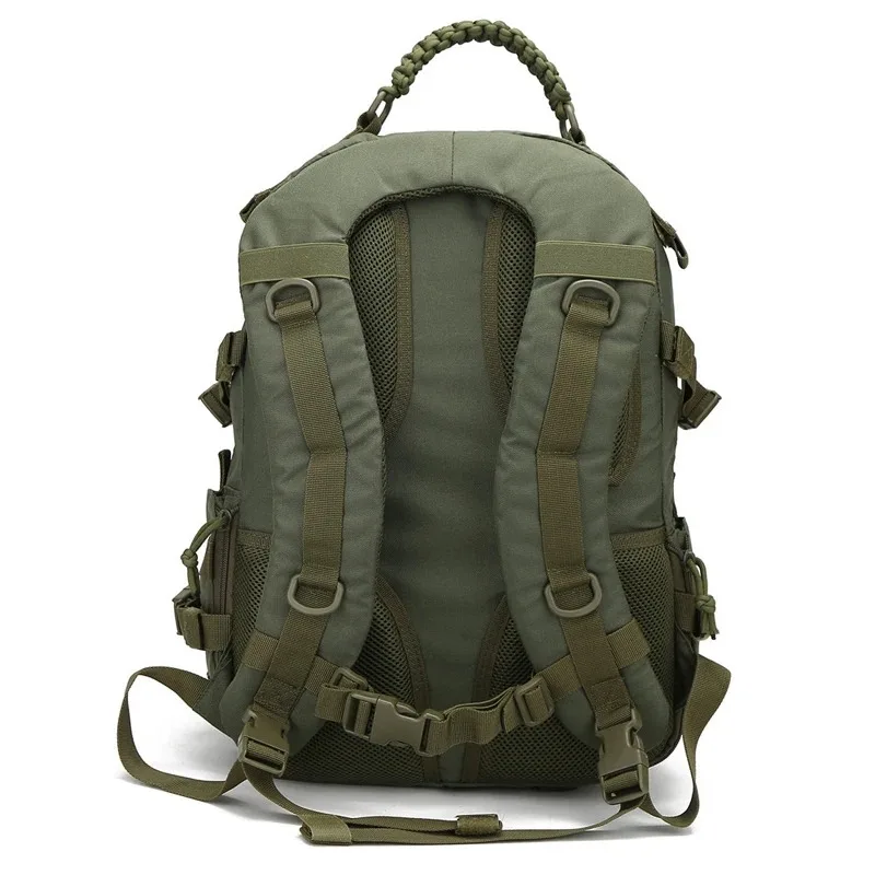 35 litre men\'s outdoor backpack Waterproof camo camping hiking backpack Large wearable sports bag