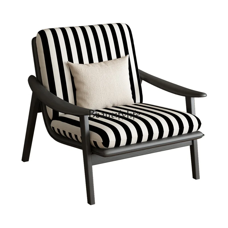 Wohnzimmer Balkon abnehmbarer französischer Retro-Freizeitstuhl aus Eschenholz und Massivholz