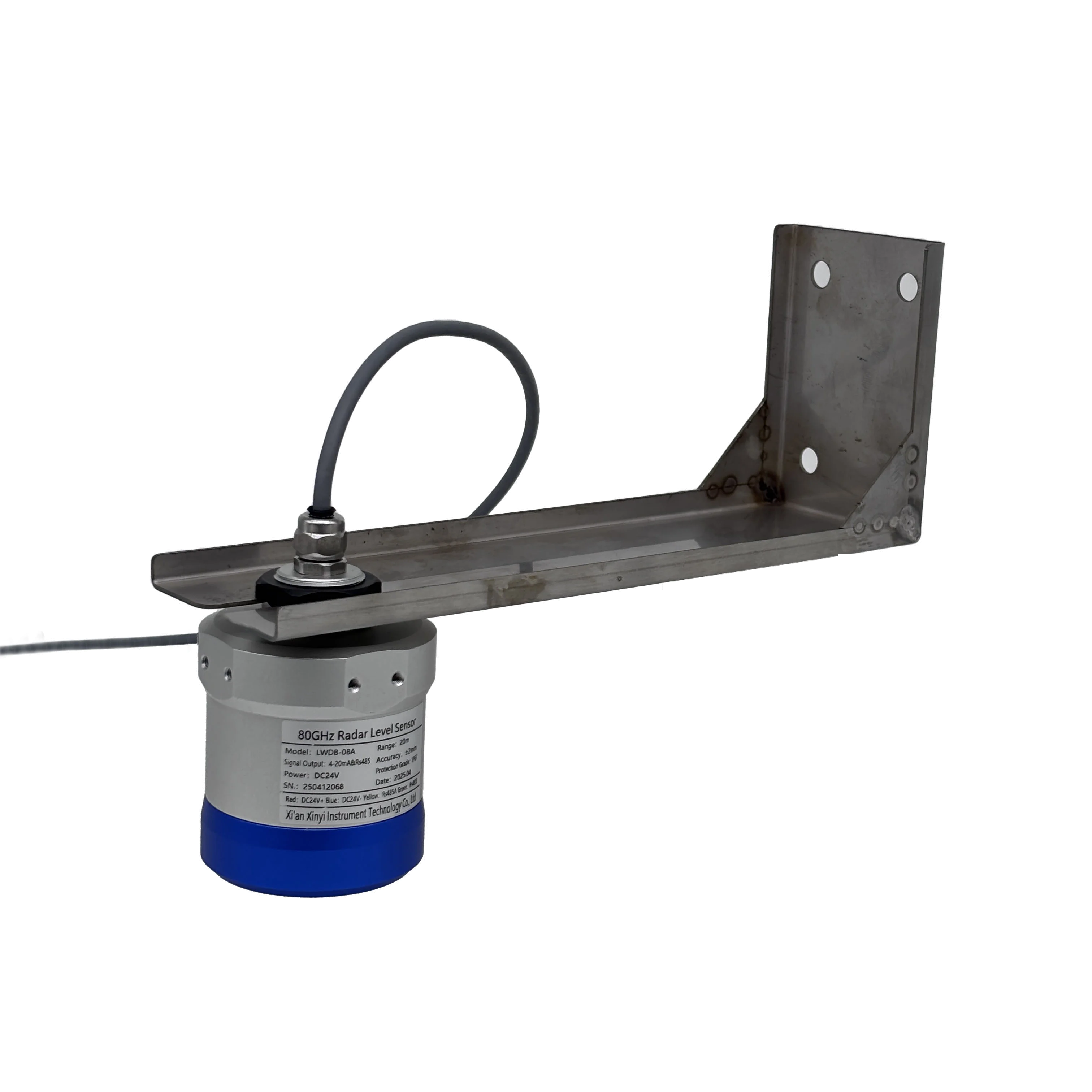 80 GHz Factory Radar Liquid Cement Silo Water Level Transmitter Non-contact Water Tank Level Alarm Sensor