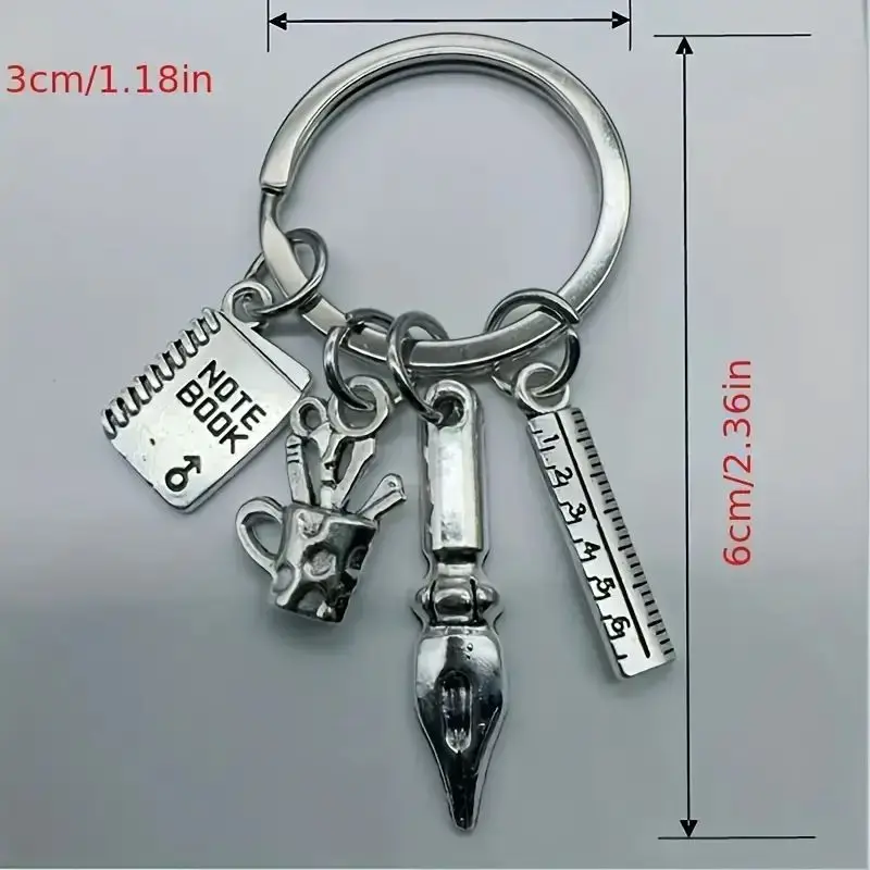 Teacher Appreciation Keychain - Zinc Alloy, Pure Metal, Non-Tarnish - Perfect Teacher'S Day Gift For Educators And Classmates